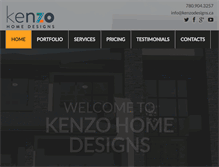 Tablet Screenshot of kenzodesigns.ca